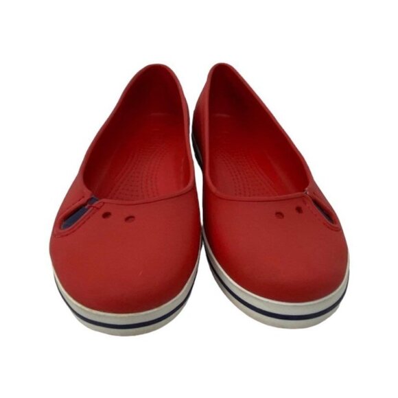 Crocs Crocband Size 10 Ballet Flats Slip On Comfort Shoes Casual Walking Red - Picture 6 of 10